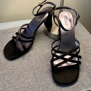 Mudd Black Sandal Heels size 8.5 NWOT